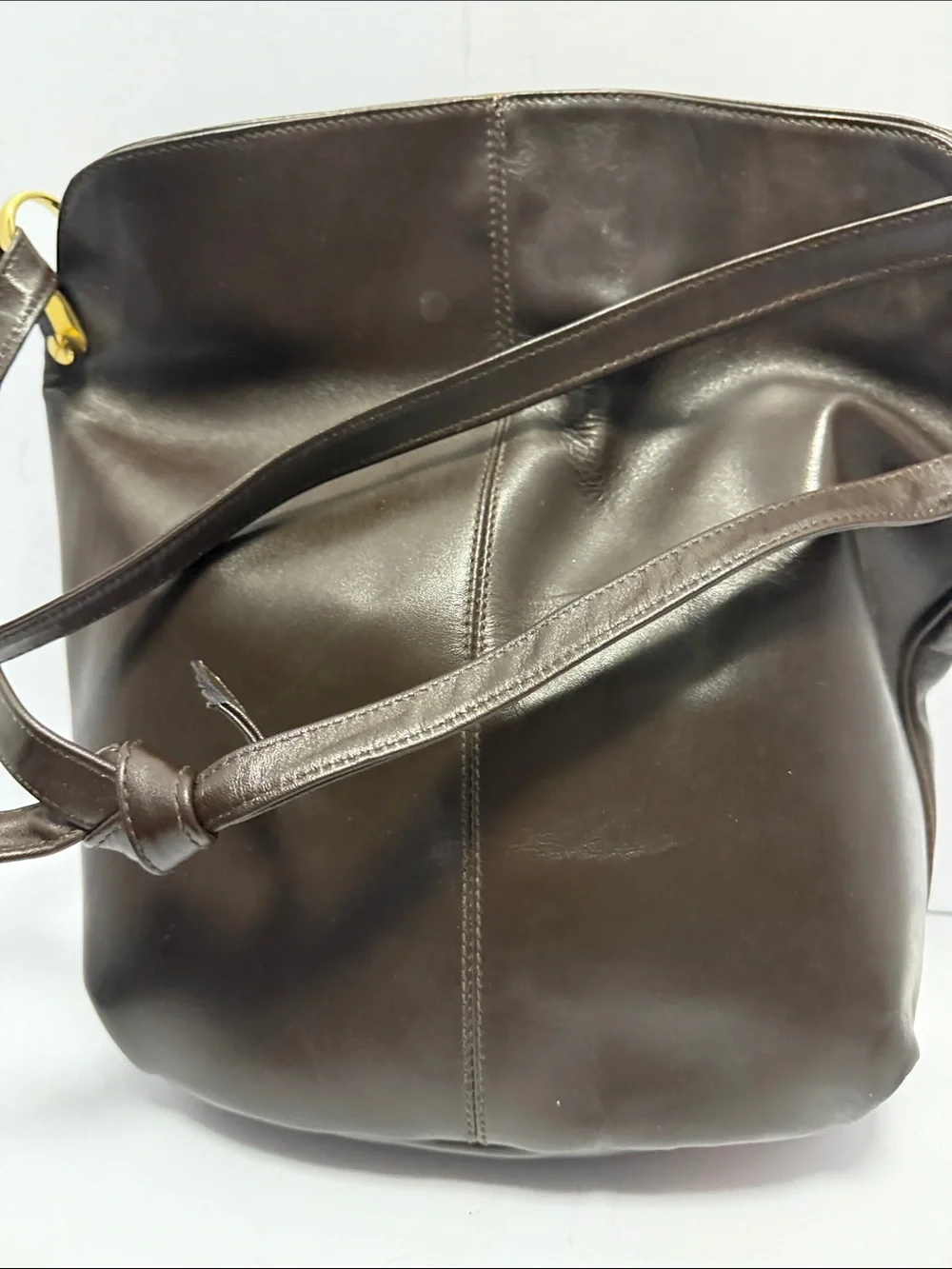 Classic Brown Leather Shoulder Bag